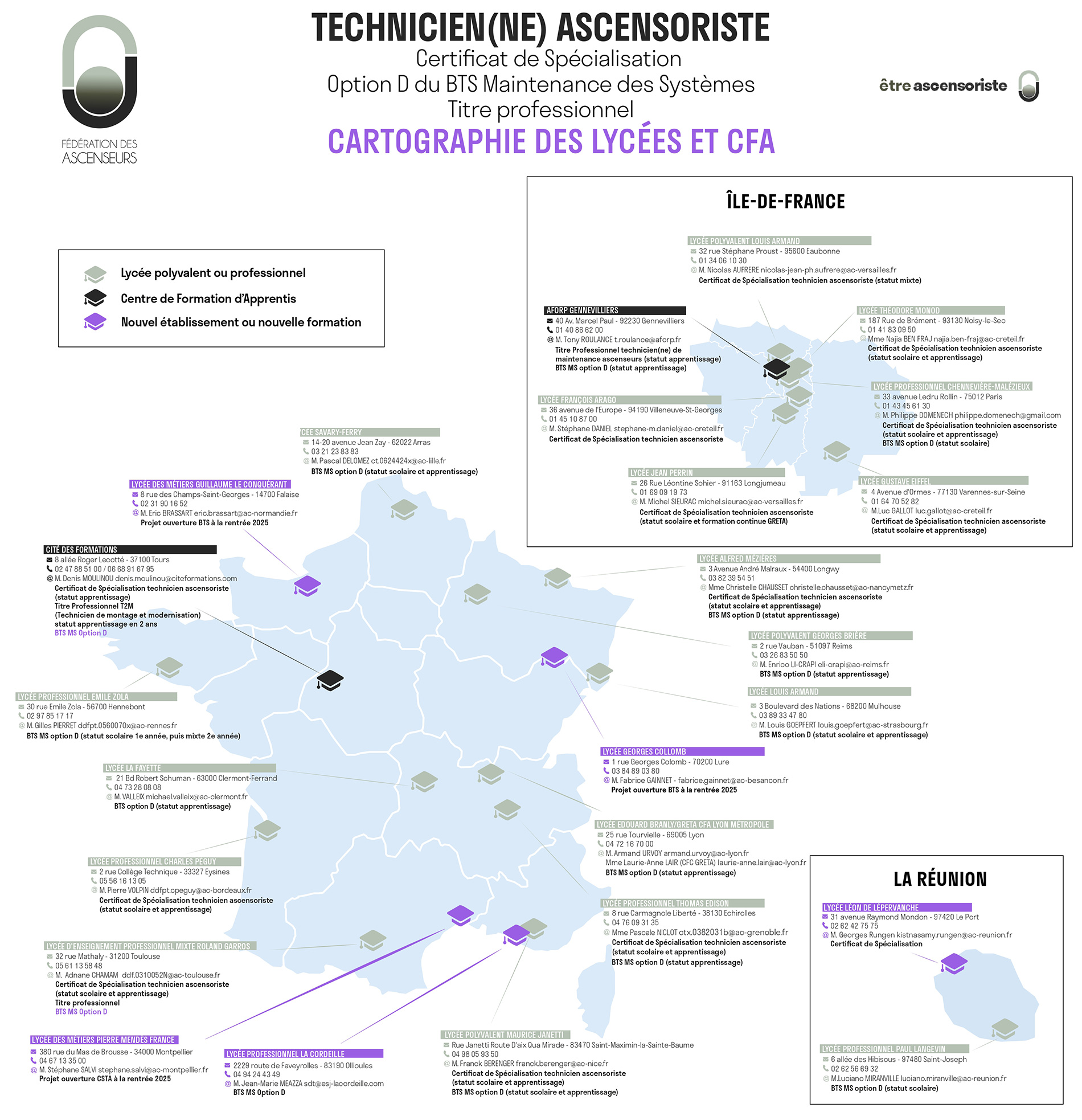 25 écoles pour vous former, près de 180 entreprises adhérentes pour vous accueillir