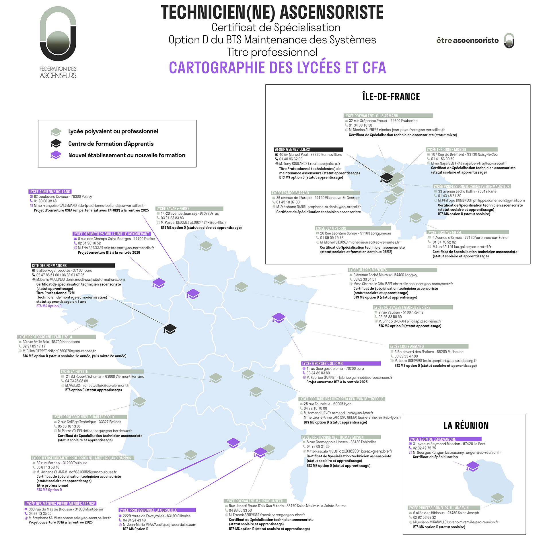 25 écoles pour vous former, près de 180 entreprises adhérentes pour vous accueillir