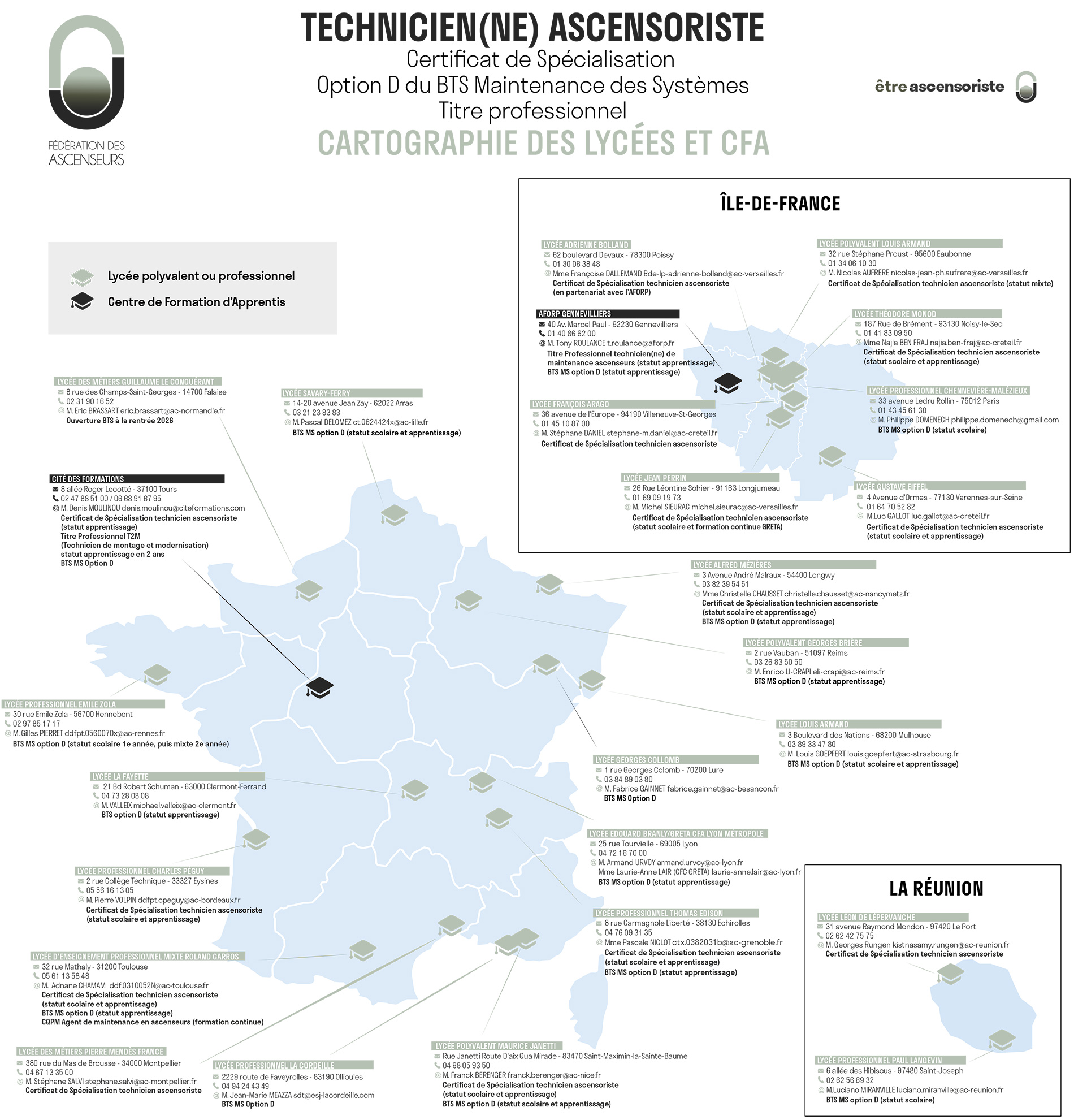 25 écoles pour vous former, près de 180 entreprises adhérentes pour vous accueillir